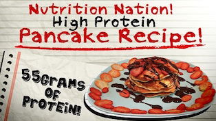 High Protein Pancake Recipe! 55 Grams Of Protein! 