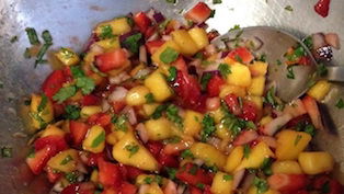 Sweet Mango Strawberry Salsa