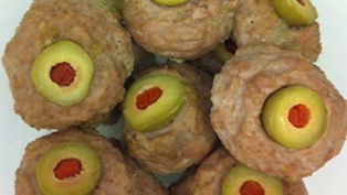 Monster Eyeballs For Halloween Turkey Meatballs