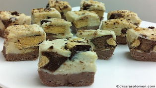 Layered Peanut Butter Cup Fudge